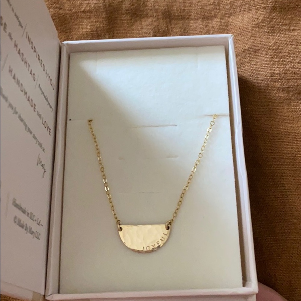 MADE BY MARY HAMMERED HALF MOON NECKLACE